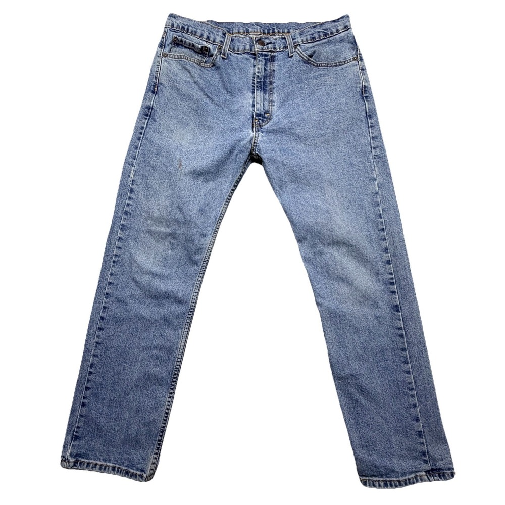 Vintage Levi's 505 Jeans Men's 36x30 Light Wash Straight‎ Leg USA Denim